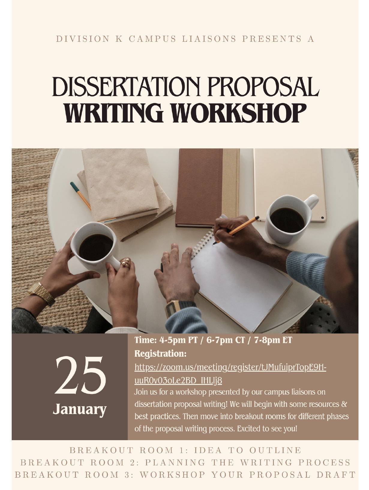 Division K Dissertation Proposal Writing Workshop